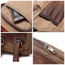 Men Canvas Multifunctional Casual Shoulder Bag Outdoor Travel Sports Crossbody Bags