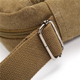 Men Casual Retro Canvas Shoulder Bags Multi-pocket Crossbody Bags