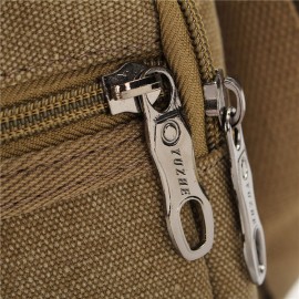 Men Casual Retro Canvas Shoulder Bags Multi-pocket Crossbody Bags