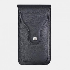 Men EDC 6.3 Inch Genuine Leather Phone Holder Waist Belt Bag