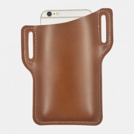 Men EDC 6.3 Inch Leather Phone Holder Waist Belt Bag