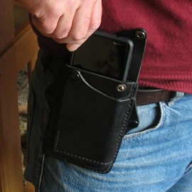 Men EDC 6.3”Inch Genuine Leather Phone Case