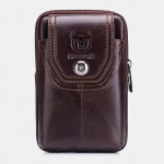 Men EDC Genuine Leather 5.5 Inch Phone Holder Waist Belt Bag