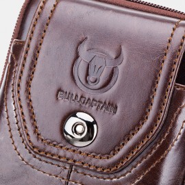 Men EDC Genuine Leather 5.5 Inch Phone Holder Waist Belt Bag