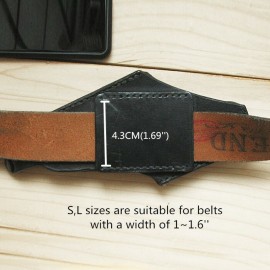 Men EDC Genuine Leather 6.5 Inch Phone Holder Phone Case Waist Belt Bag