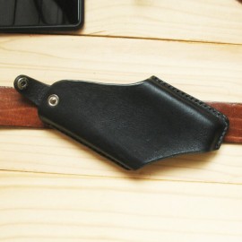 Men EDC Genuine Leather 6.5 Inch Phone Holder Phone Case Waist Belt Bag