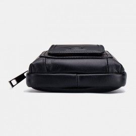 Men EDC Genuine Leather 6.5 Inch Phone Holder Waist Belt Bag