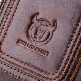 Men EDC Genuine Leather 6.5 Inch Phone Holder Waist Belt Bag