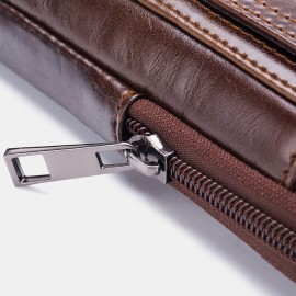 Men EDC Genuine Leather 6.5 Inch Phone Holder Waist Belt Bag