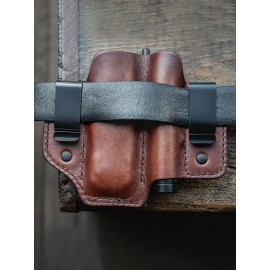 Men EDC Genuine Leather Belt Loop Waist Multitool Belt Sheath