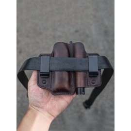 Men EDC Genuine Leather Belt Loop Waist Multitool Belt Sheath
