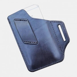 Men EDC Genuine Leather Retro 6.3 Inch Phone Bag