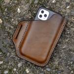 Men EDC Genuine Leather Retro 6.3 Inch Phone Bag