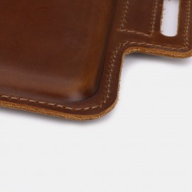 Men EDC Genuine Leather Retro 6.5 Inch Phone Holder Waist Belt Bag