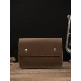 Men EDC Genuine Leather Retro 6.5 Inch Phone Holder Waist Belt Bag