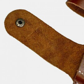 Men EDC Genuine Leather Retro Multitool Solid Waist Belt Bag