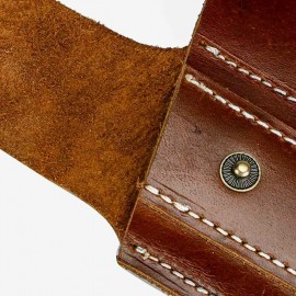 Men EDC Genuine Leather Retro Multitool Solid Waist Belt Bag
