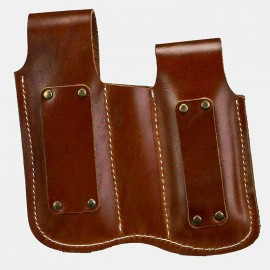 Men EDC Genuine Leather Retro Multitool Solid Waist Belt Bag