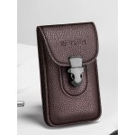 Men EDC Leather 6.5 Inch Phone Bag Waist Belt Bag Wallet