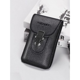 Men EDC Leather 6.5 Inch Phone Bag Waist Belt Bag Wallet