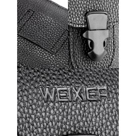 Men EDC Leather 6.5 Inch Phone Bag Waist Belt Bag Wallet