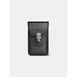 Men EDC Leather 6.5 Inch Phone Bag Waist Belt Bag Wallet