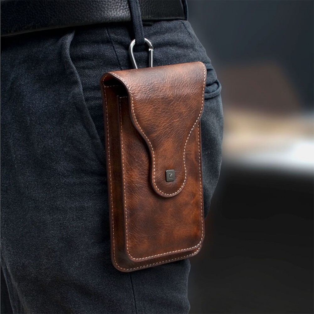 Men EDC Retro 6.3 Inch Phone Case Waist Belt Bag
