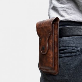 Men EDC Retro 6.3 Inch Phone Case Waist Belt Bag