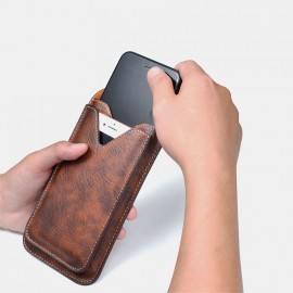 Men EDC Retro 6.3 Inch Phone Case Waist Belt Bag