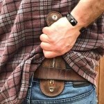 Men EDC Vintage Leather Bag Self-Defense Coin Purse Coin Wallet