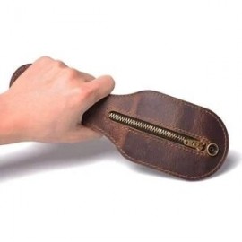 Men EDC Vintage Leather Bag Self-Defense Coin Purse Coin Wallet