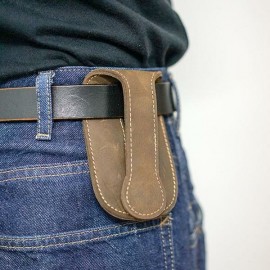 Men EDC Vintage Leather Bag Self-Defense Coin Purse Coin Wallet