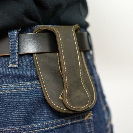 Men EDC Vintage Leather Bag Self-Defense Coin Purse Coin Wallet