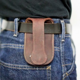 Men EDC Vintage Leather Bag Self-Defense Coin Purse Coin Wallet