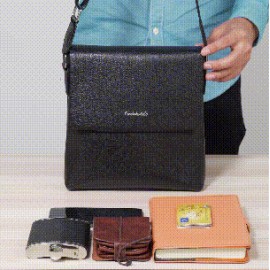 Men Genuine Leather Anti-theft Business Crossbody Bag Shoulder Bag