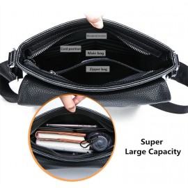 Men Genuine Leather Anti-theft Business Crossbody Bag Shoulder Bag