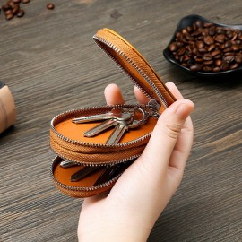 Men Genuine Leather Car Key Holder Key Bag