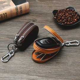 Men Genuine Leather Car Key Holder Key Bag