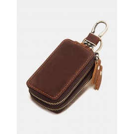 Men Genuine Leather Cow Leather Key Chain Holder Waist Bag Wallet