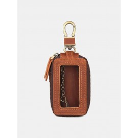 Men Genuine Leather Cow Leather Key Chain Holder Waist Bag Wallet