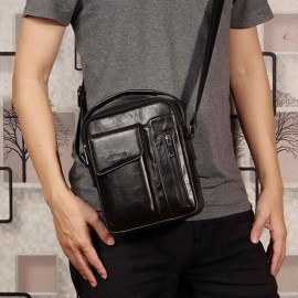 Men Genuine Leather Crossbody Bag