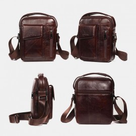 Men Genuine Leather Crossbody Bag