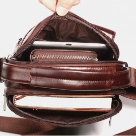 Men Genuine Leather Crossbody Bag