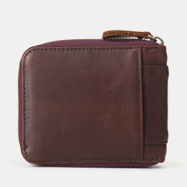 Men Genuine Leather Multi-card Slots Retro Coin Wallet SIM Card Foldable Card Holder Wallet