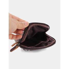 Men Genuine Leather Multi-carry 6.5 Inch Phone Bag Crossbody Bag Waist Bag Sling Bag