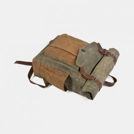 Men Genuine Leather Multi-function Travel Backpack