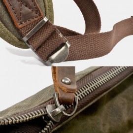 Men Genuine Leather Multi-function Travel Backpack