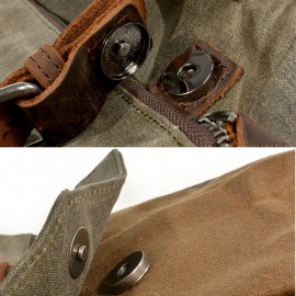 Men Genuine Leather Multi-function Travel Backpack