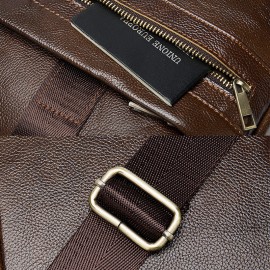 Men Genuine Leather Multi-pocket 14 Inch Laptop Bag Briefcase Business Handbag Crossbody Bag