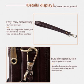 Men Genuine Leather Phone Bag Solid Clutch Bags